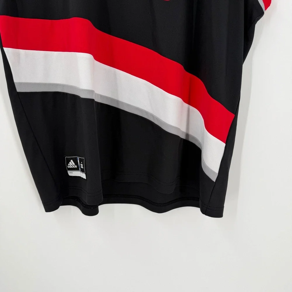 Adidas Portland Trail Blazers Damian Lillard 0 Jersey Mens XXL Black Red NBA